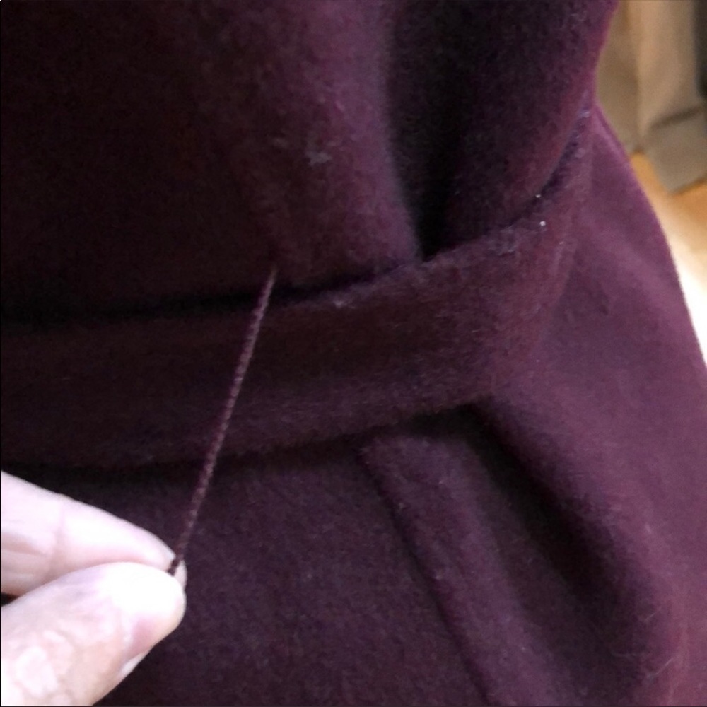 Soia & Kyo Wool Wrap Burgundy Coat XS - Picture 5 of 8